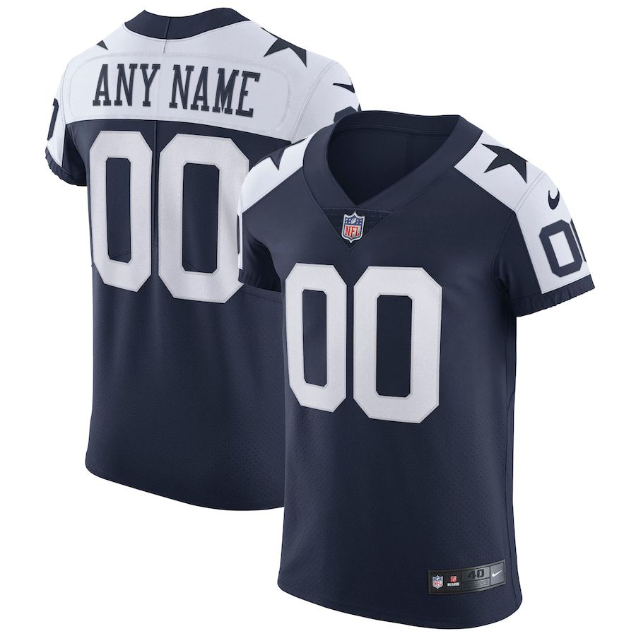 Men Dallas Cowboys Nike Navy Alternate Vapor Elite Custom NFL Jersey